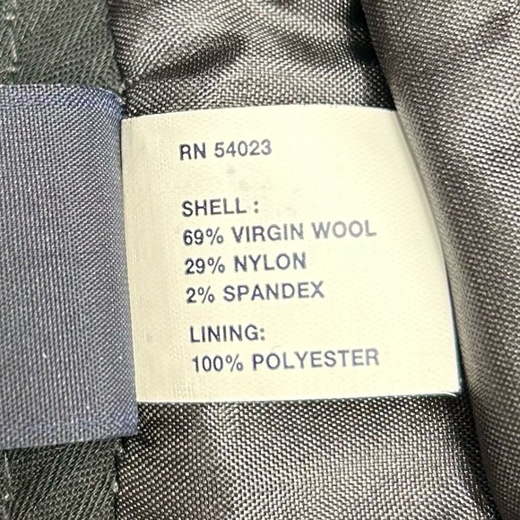 GAP VINTAGE Charcoal Gray Virgin Wool Skirt W 4 Pleated Bottom Side Zip Lined - Picture 11 of 15